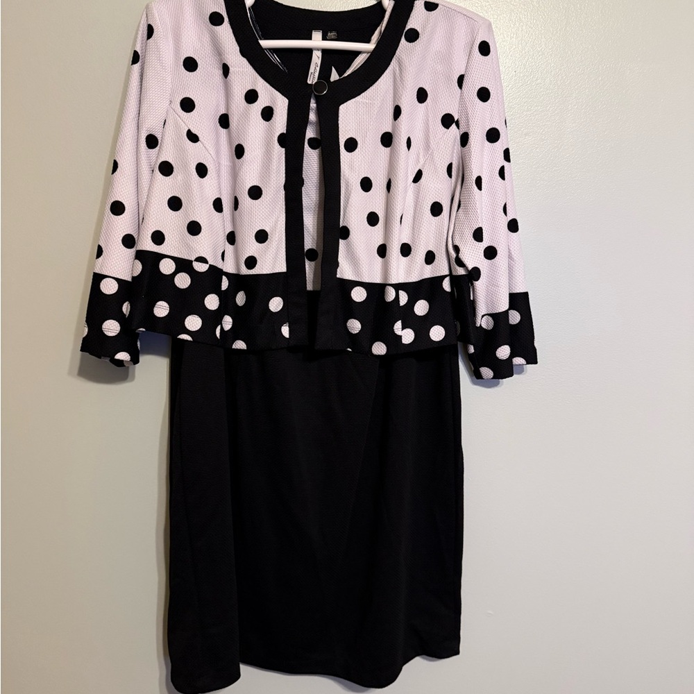 Collection B Monochrome Polka Dot Dress